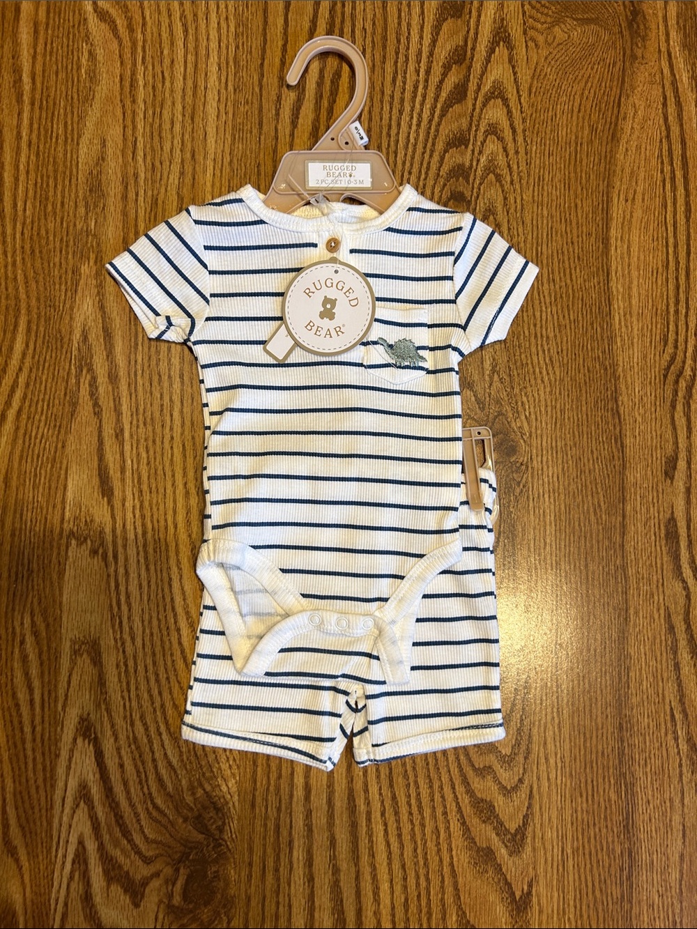 NWT OEKO TEX Rugged Bear 2 pc set, 0-3 months
